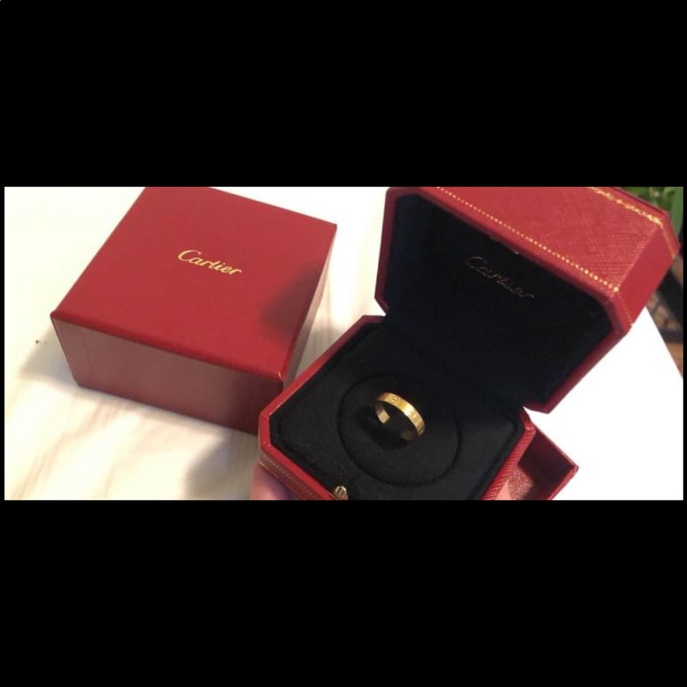 Cartier love ring mini 49 / 4.75 18k yellow gold